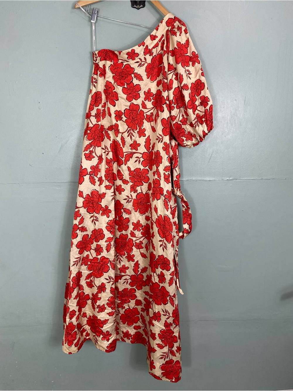 Hansen & Gretel Carmen Maxi Dress Wild Flower Floral One Shoulder Medium - Picture 3 of 9